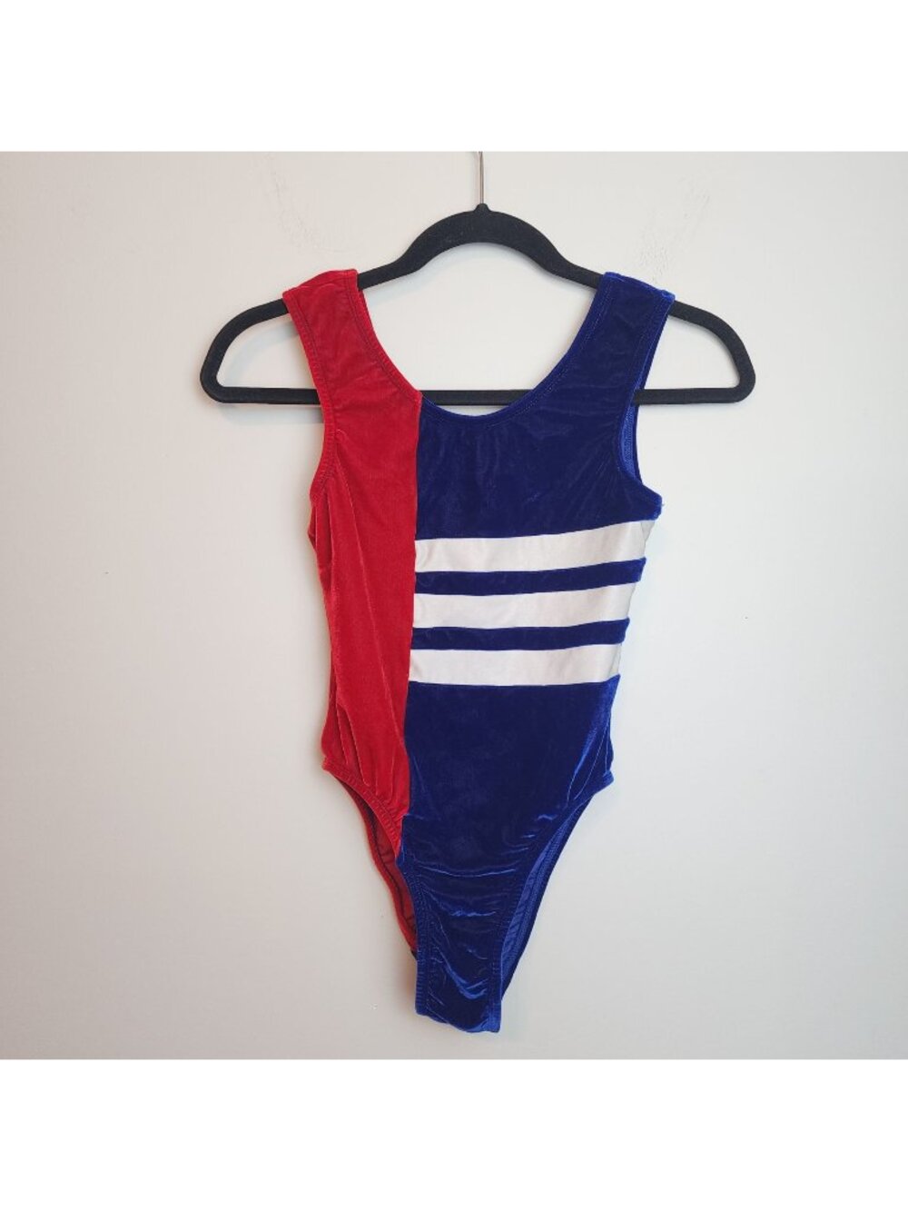 Satara Leos Leotard sz M ( adult) Red white and blue dance gymnastics cheer